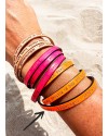 PULSERA MENSAJE FLÚOR NARANJA